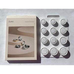 Oura Ring 4 Sizing Kit Gen 4 Sizes 4-15 White Smart Ring Fit Tool